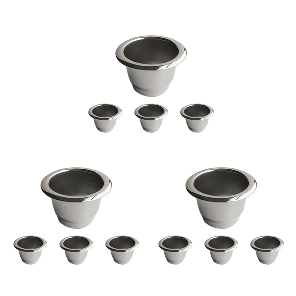 Lot de 12 capsules de café rechargeables en acier inoxydable, réutilisables, pour machine à café