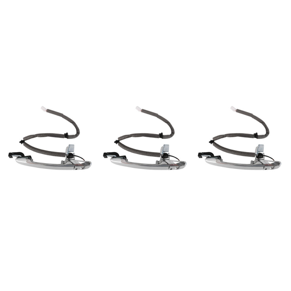 3X Lt13-59-410 Car Chrome Exterior Front Left Smart Door Handle Replacement For -7 Cx7 6 8 4852689272539