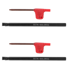 2 peças de ferramenta de torneamento SCLCR S07K-SCLCR06 barra de mandrilar para torno interno ferramentas de carboneto de tungstênio