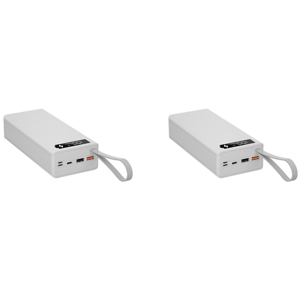 2Pcs 16X18650 Battery Storage Box Pd Qc3.0 Quick Charge Diy Power Bank Case 18650 Holder White 4852972348699