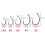 Αγκίστρια από ανοξείδωτο ατσάλι με αγκαθωτό γάντζο για ψάρεμα κυπρίνου με 8011 6 3