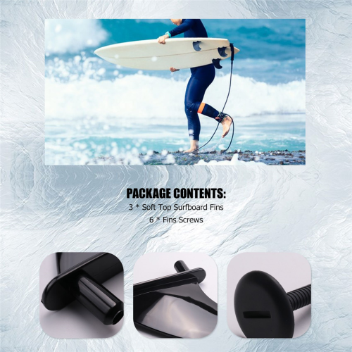 3kpl Soft Top surffilaudan evät setit Softboard melalaudalle 1