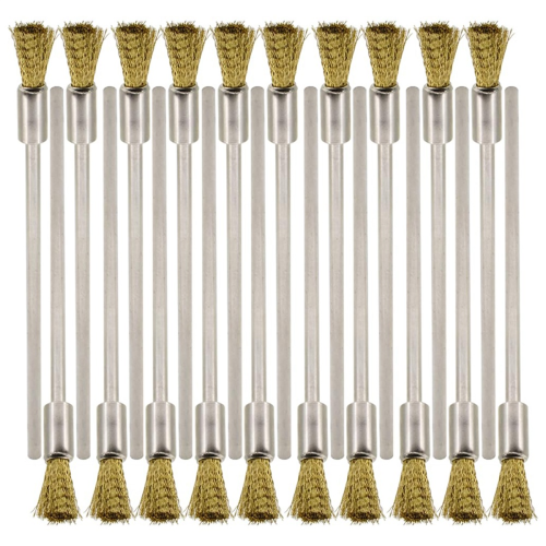 20PCS Brass Wire Brushes with Extended Handle