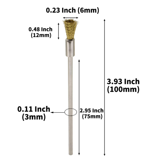 20PCS Brass Wire Brushes with Extended Handle 1