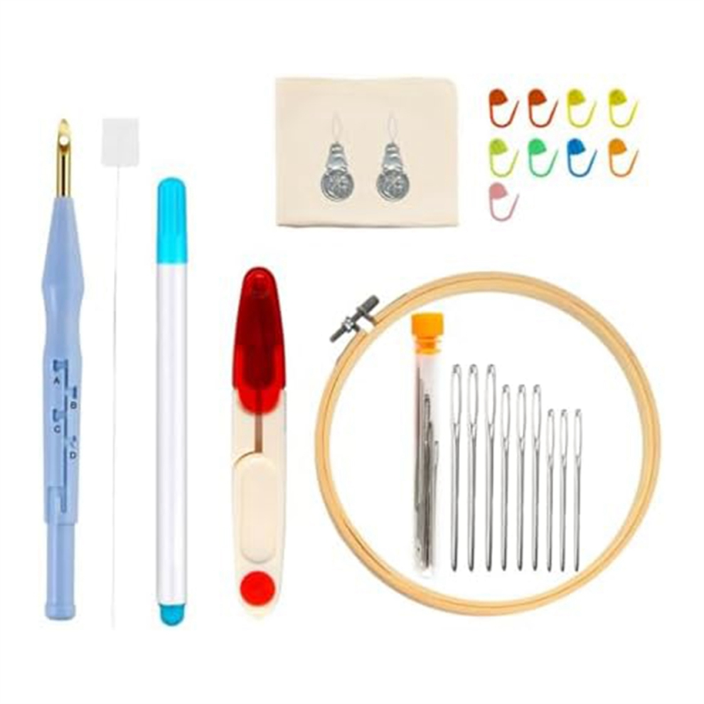 Kit Da Ricamo Punch Needle Da 18 Pezzi, Strumento Regolabile