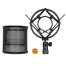 Microphone Shock Mount with Filter Holder Clip