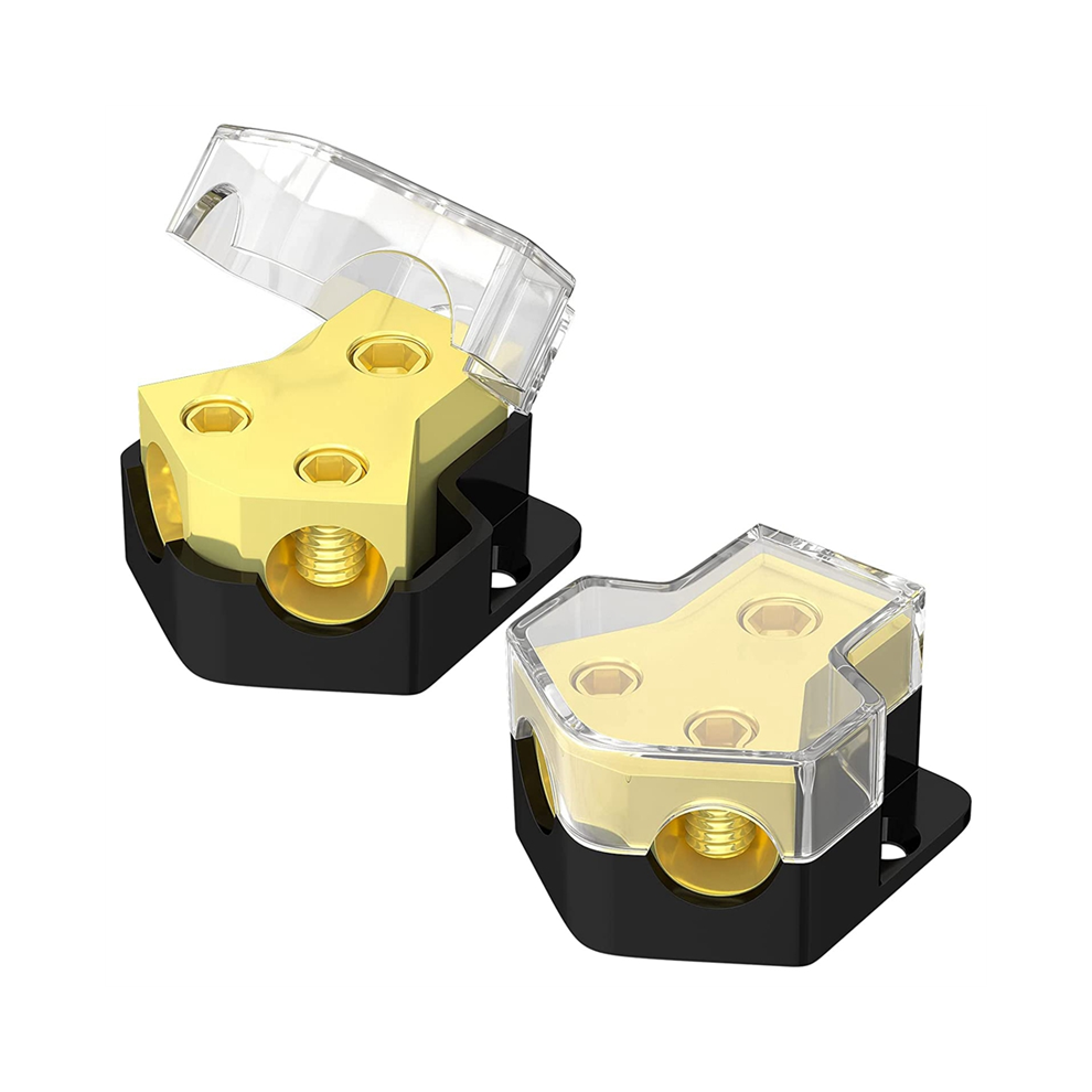 12V Power Distribution Block Audio Splitter 2 Way Ground Amp 4853799495573