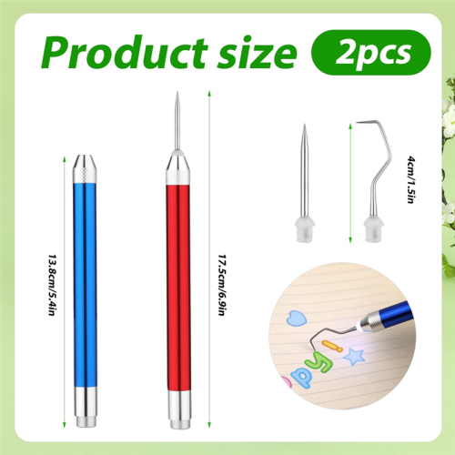 Vinyl Weeding Tool with 2 Different Hooks Lighted 1