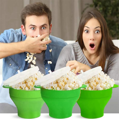 Μηχανή για μπολ Popcorn Microwave DIY με καπάκι, σκούρο μπλε 2