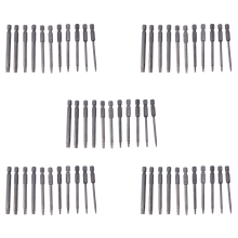 55 szt. 75 mm magnetycznych bitów do śrubokrętów ze stali S2, sześciokątnych, Torx T6/T7/T8/T9/T10/T15/T20/T25/T27/T30/T40