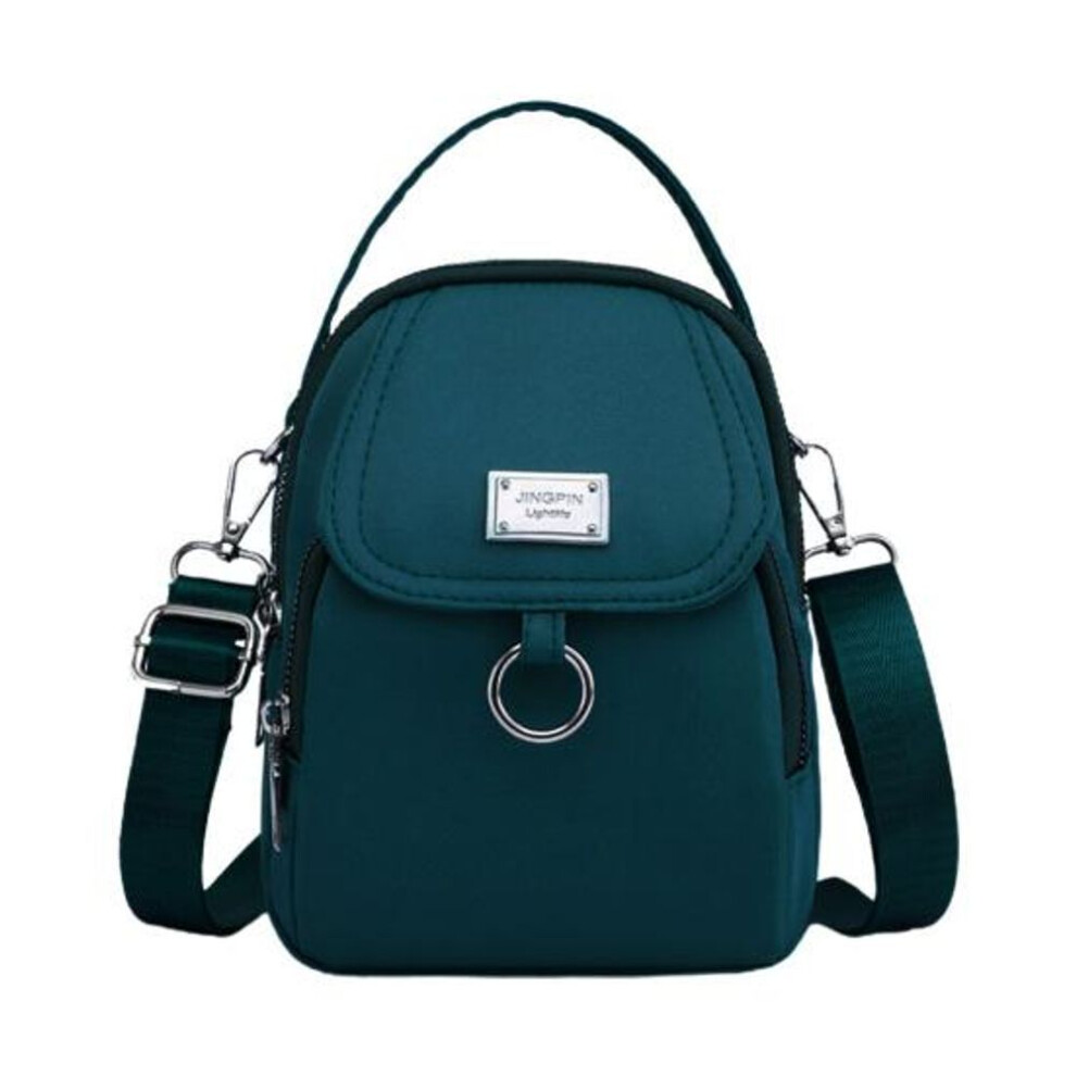 (blue) Stylish Mini Shoulder Bag 3 Layers Widely Used Storage