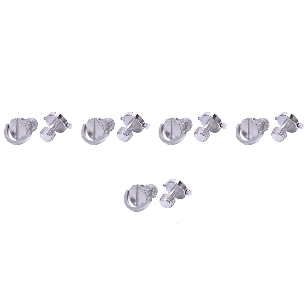 Longer Shaft D-Ring Screw 3/8 Inch-16 Thread Camera Tripod Quick Release Fixing Adapter (Pack Of 10) 4853799482115