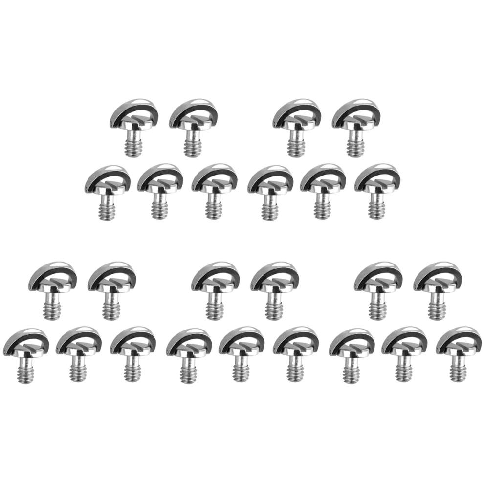 25 Pack 1/4Inch Quick Release Plate Mounting Screw D-Ring D Shaft Qr Adapter Mount For Dslr Camera Tripod Monopod 4853799452439