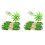 80X Green Coconut Tree Toothpicks Paper Umbrellas Handmade Cocktail Parasol Sticks for Decorations 1