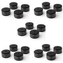 20 stuks 40x20mm aluminium HiFi AMP-luidsprekerisolatiestandaard draaitafelvoetjes