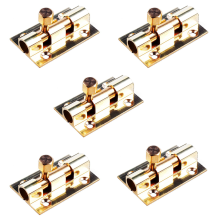 5 stuks 1,5-inch lange messing deurgrendel schuifslot cilindergrendel goud