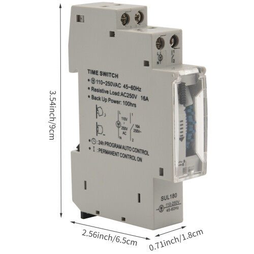 SUL180a 15 minuti meccanico 24 ore programmabile Din Rail 2