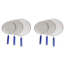 Pacote com 6 telas antirrespingos de gordura para frigideiras, proteção de aço inoxidável, proteção contra óleo quente para evitar queimaduras