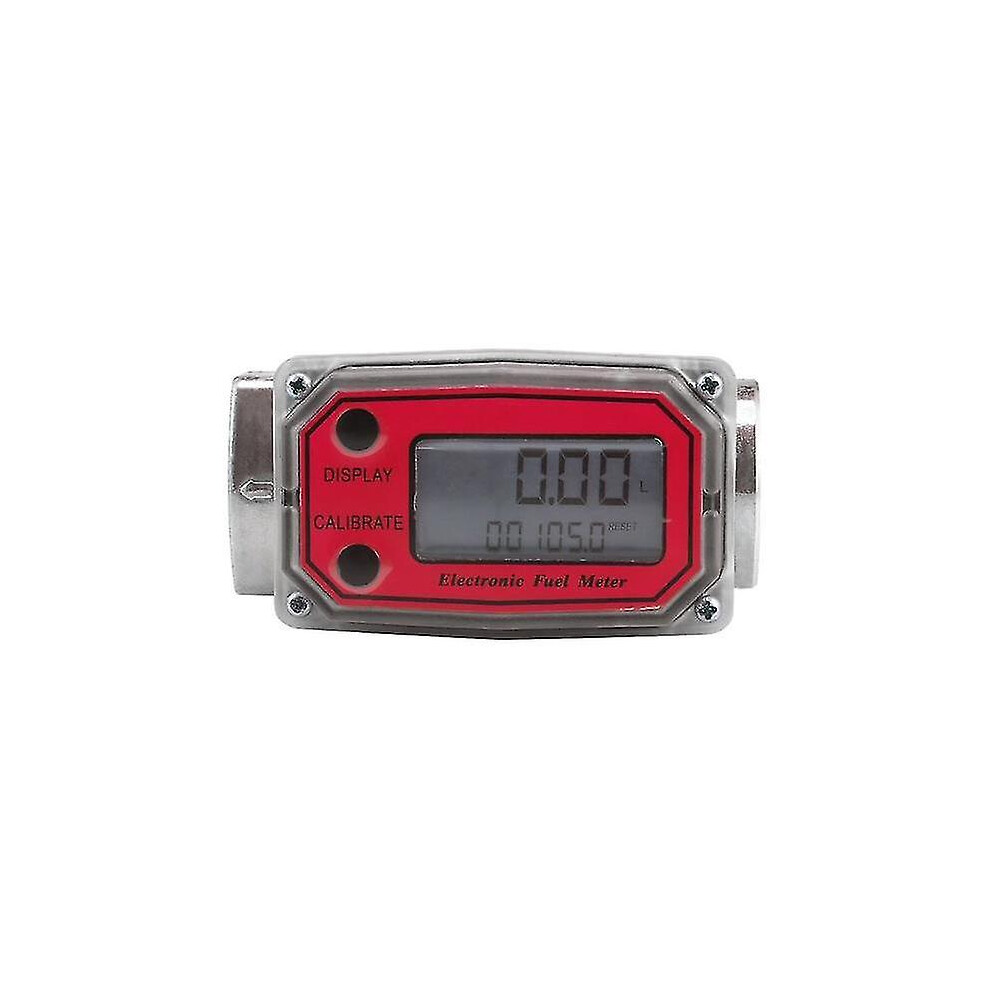 (Red) Allsome Llw - 25 Digital Turbine Flow Meter For Measuring Gasoline Diesel Kerosene 8792504064467
