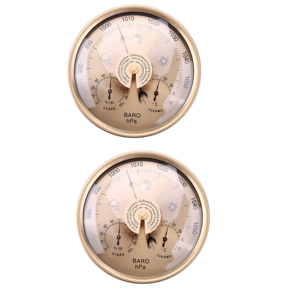 2X Barometer Thermometer Hygrometer Wall Mounted Household Weather Station 4853799461585