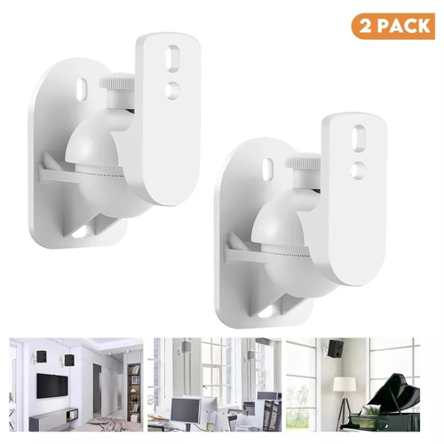2 PCS Universal Speaker Wall Mount Bracket Ceiling Stand Clamp 1