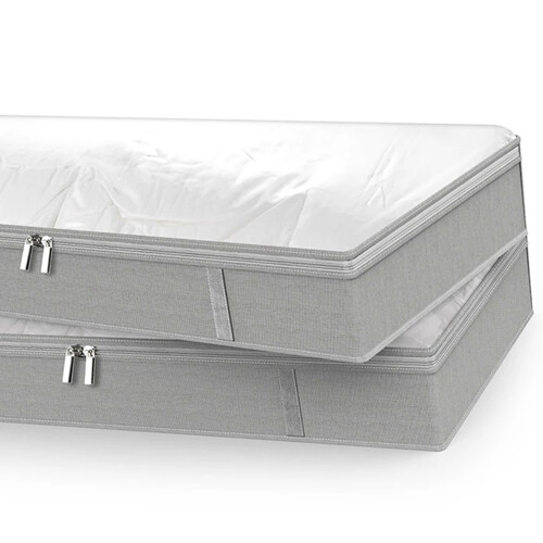 6X Foldable Under Bed Bags Large Storage Boxes Thick Breathable Underbed Clothes Organizer 2