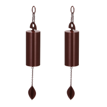 2-Pack Large Deep-Resonance Serenity Bell Wind Chimes - Bronze Metal Welcome Decor for Home, Garden & Entrance