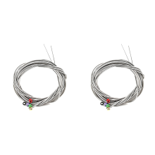 Set di 10 corde in acciaio inossidabile con estremità a sfera colorata per parti di ricambio per basso elettrico a 5 corde