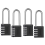4 Pack Outdoor Combination Padlock Long Shackle Lock 6.5cm Waterproof Digit Resettable 1