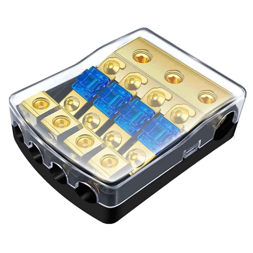 Portafusibile A 4 Vie, Calibro 0/2/4 A 4/6/8, 60 Ampere Per Amplificatore Audio Per Auto