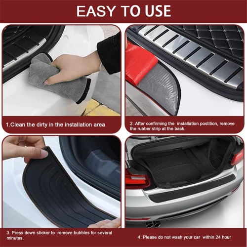 Car Rear Bumper Protector, Universal Flexible Guard Protector 2
