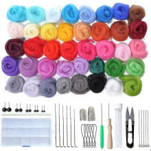 2024  New  Felting Wool Fairy Tale Wool, Piece Needle Felting Wool Set