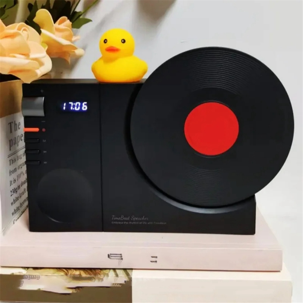 Photos - Speakers Vinyl Bluetooth Retro Mini Audio Speaker Support TF Card /AUX,Black