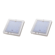 2X Luzes de teto LED internas para trailer, trailer, motorhome, van, barco, 10W, 6000K, branco