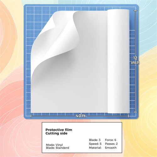White PermanentVinyl 30.48cm x 12.22M 1 Roll Glossy Adhesive Vinyl 1