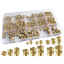 400Pcs Threaded Inserts,M2/M2.5/M3//M5/M6 Nuts Assortment Kit