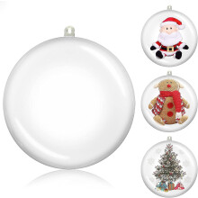 10pc Clear Baubles,christmas Tree Decorations Baubles Fillable Clear Plastic Bauble To Fill,christmas Ornaments