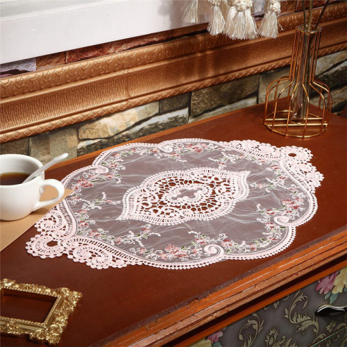 10Pcs Lace Doilies for Tables Embroidered Placemats Table Mat 1