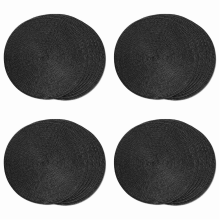 Round Braided Placemats Set of 24 Table Mats for Dining Tables Woven Washable Non-Slip Place 15 Inch Halloween