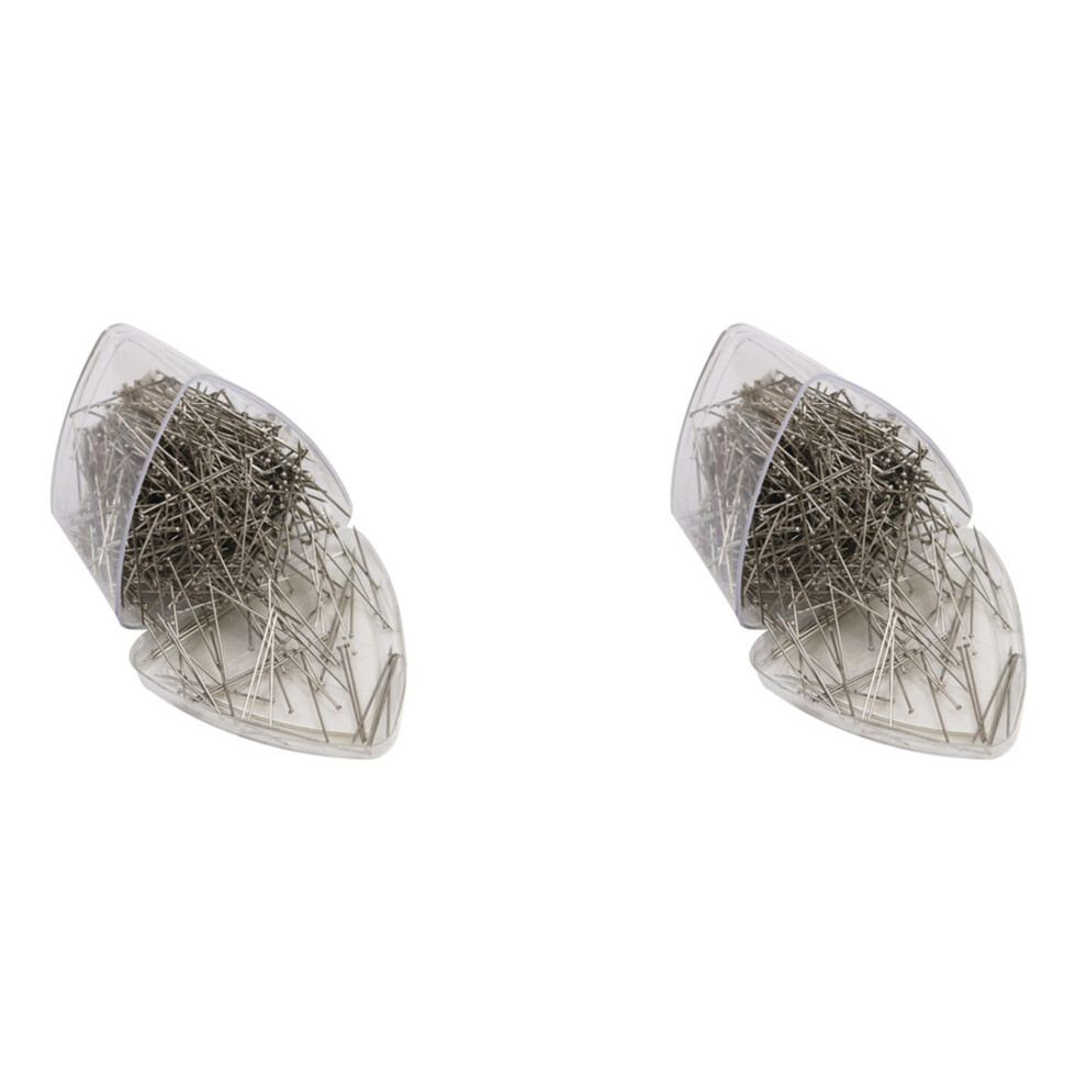 Lot de 2000 épingles en acier inoxydable pour chemise, en satin de soie, pour courtepointe, applique, aiguille à coudre 31 mm