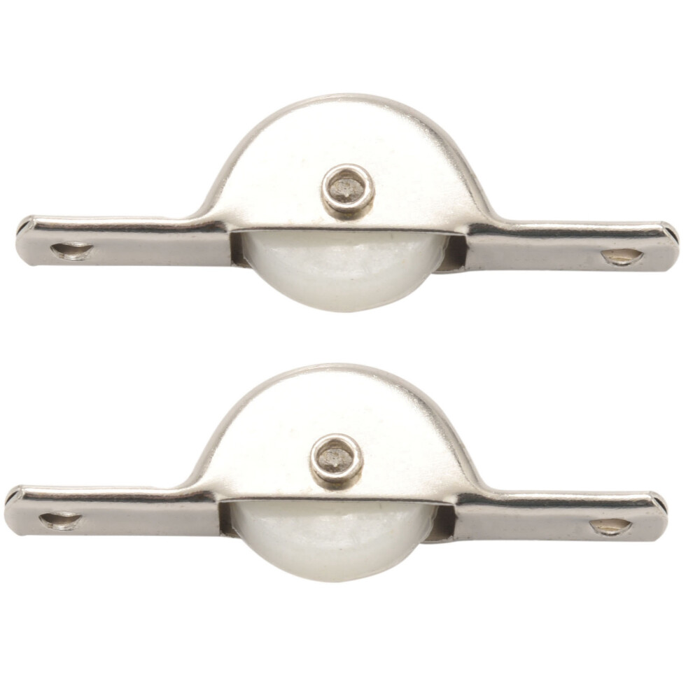 Lot de 20 poulies coulissantes simples en nylon pour porte, fenêtre, placard, tiroir