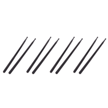 pares de baquetas de nailon 5A para batería profesional negra