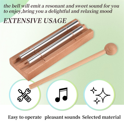 2 Pieces Chime Hand 1 Tone + Percussion Instrument Bell 2