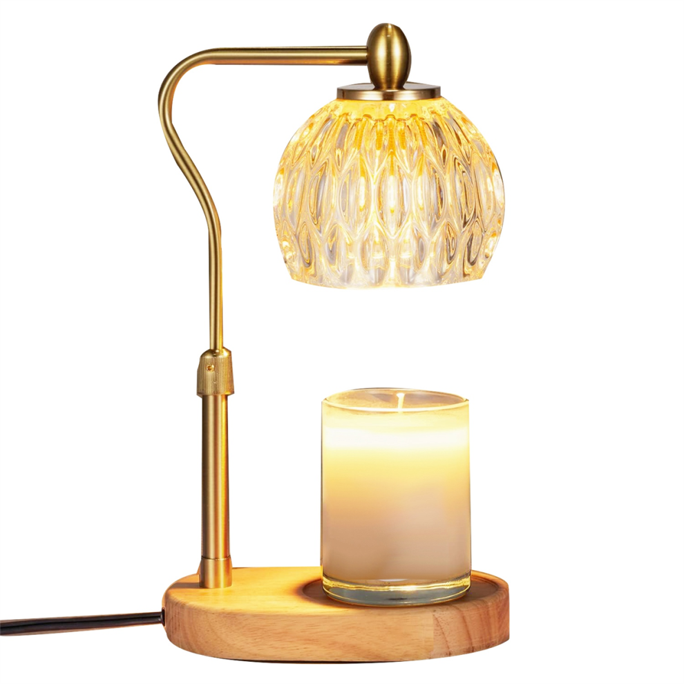 Chauffe-bougie, lampe chauffante, prise américaine, doré