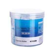 (Blue) 100pcs Disposable Tobacco Cigarette Filter Smoking Reduce Tar Filtration Cleaning Holder