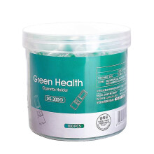 (Green) 100pcs Disposable Tobacco Cigarette Filter Smoking Reduce Tar Filtration Cleaning Holder