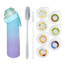 650 ml ilmamakuinen vesipullo Fashion Straw Mukipullo, C