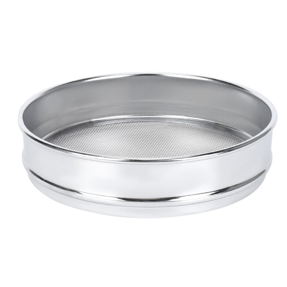Spactz Garden Riddle Sieve Mesh Sift Seed Tray Gardening Tool-18 (1Mm) Silver