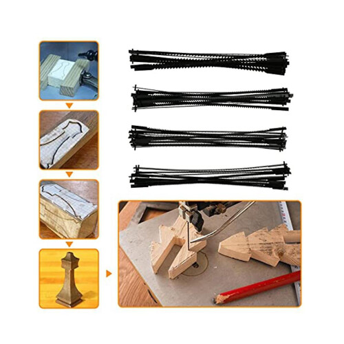 48 Pack Scroll Saw Blade Set, 5 Inch Scroll Saw Blade Pin End Replacement, Blades Woodworking Tool 1