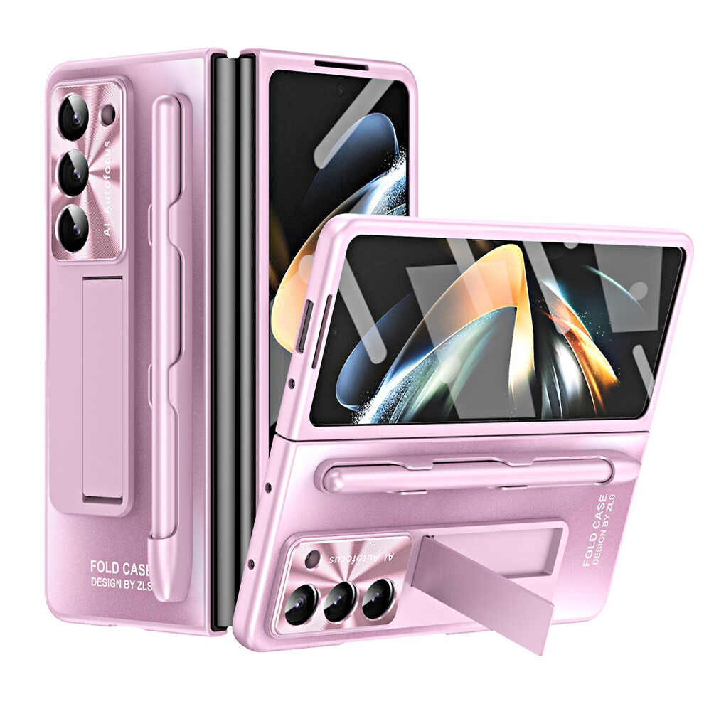 (Pink) Galaxy Z Fold 5 Case With S Pen And S Pen Slot, Built-In Screen Protector And Kickstand For Samsung Galaxy Z Fold 5 Case Pink 8994440268477